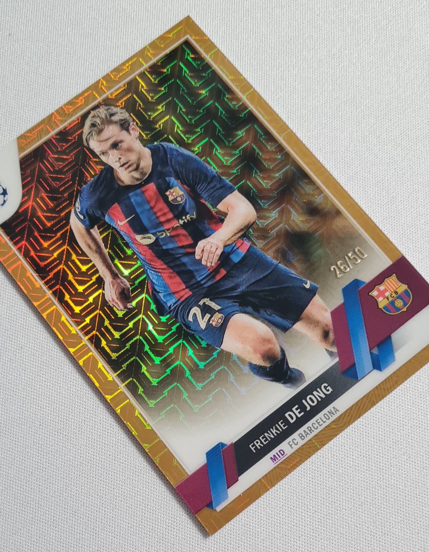 Frenkie de Jong - 2023 Topps Chrome (Asian Card) Gold #30 FCB /50