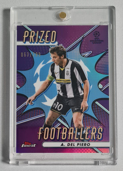 A. Del Piero - 2023 Topps Finest - Prized Footballers - Juventus CL Purple /299