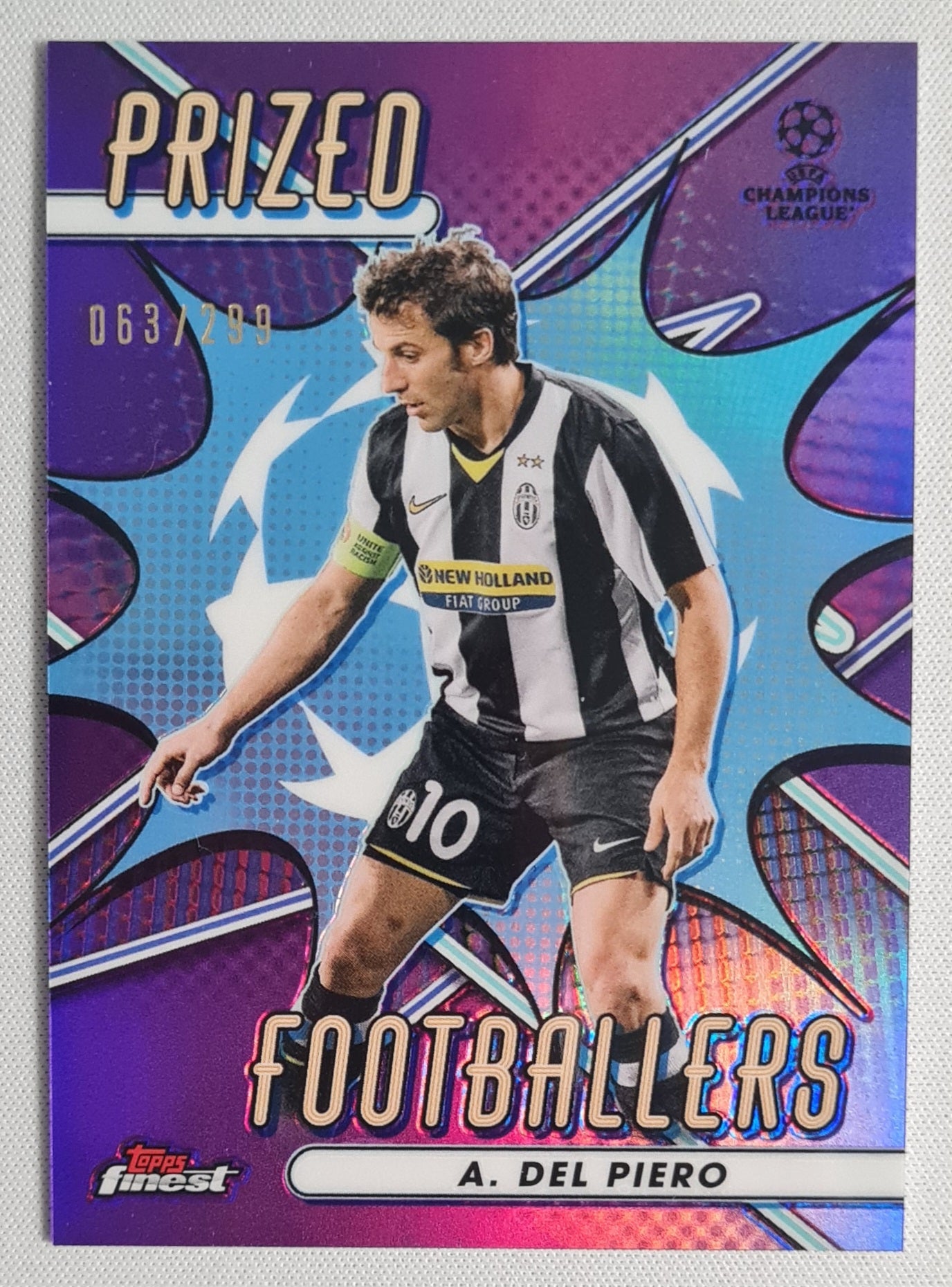 A. Del Piero - 2023 Topps Finest - Prized Footballers - Juventus CL Purple /299