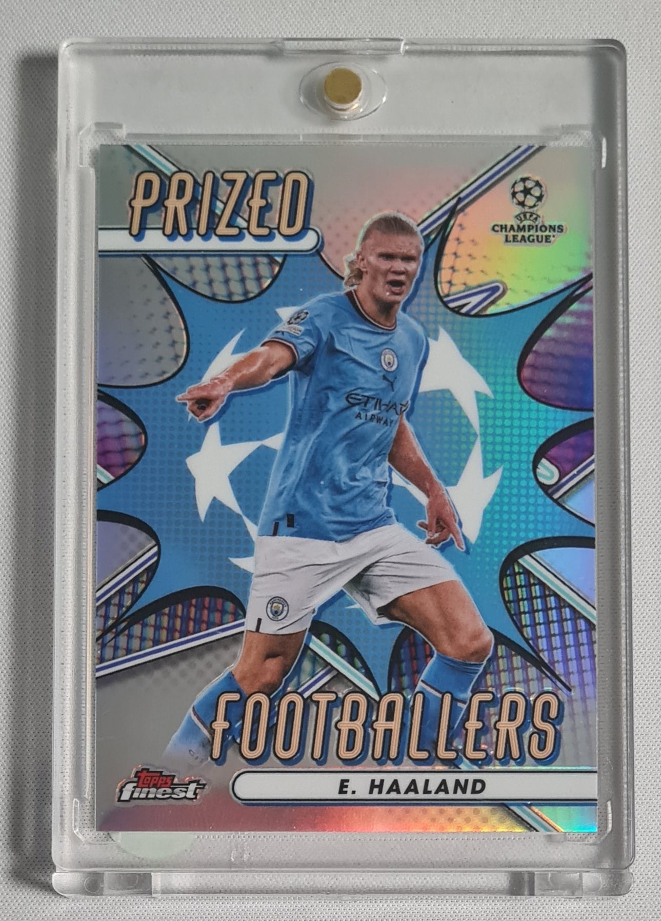 Erling Haaland - 2023 Topps Finest - PRIZED FOOTBALLERS - Man City CL Holo