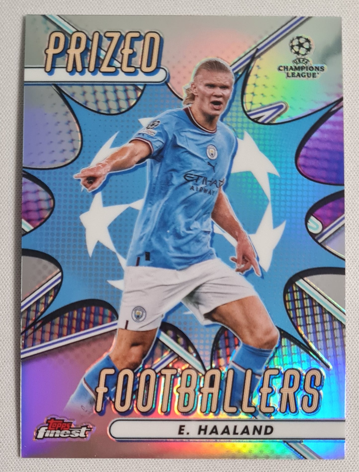 Erling Haaland - 2023 Topps Finest - PRIZED FOOTBALLERS - Man City CL Holo