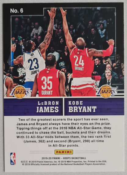 Lebron James & Kobe Bryant - 2019 Panini Hoops Basketball (with Durant) TIP OFF/ Holo foil