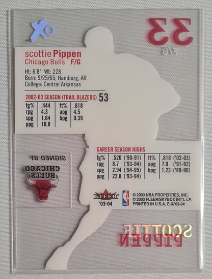 Scottie Pippen - 2003 Fleer eX #33 F/G NBA Chicago Bulls