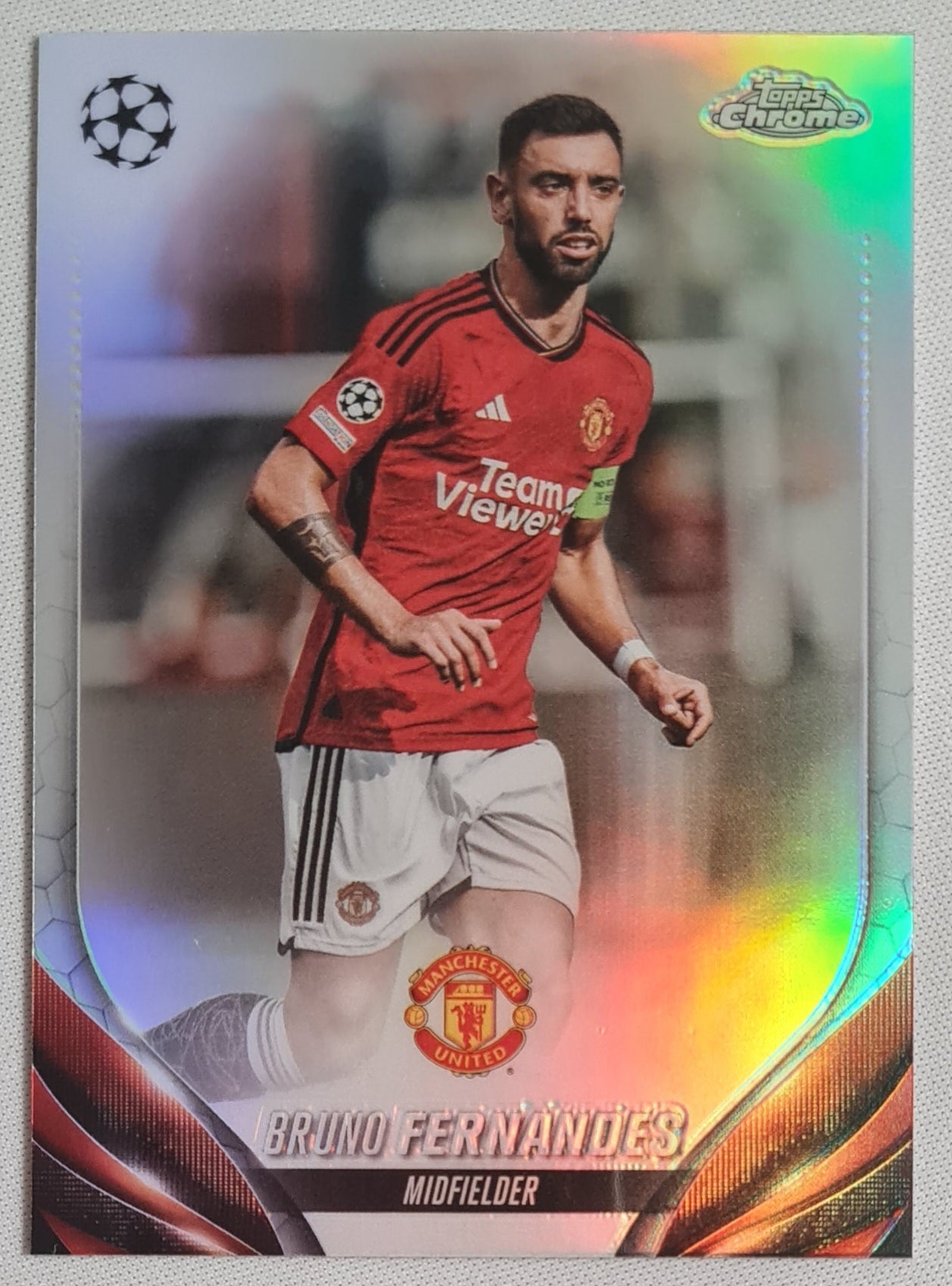 Bruno Fernandes - 2024 Topps Chrome Manchester United #178 Silver Refractor