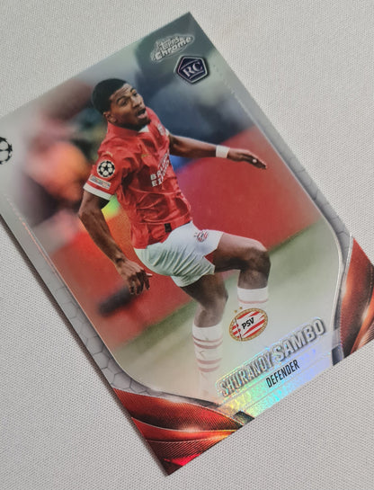 Shurandy Sambo - 2024 Topps Chrome Champions League - PSV Eindhoven #27 Silver Refractor