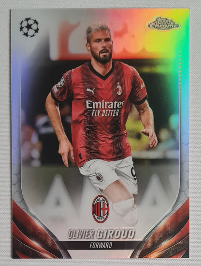 Oliver Giroud - 2024 Topps Chrome  Champions League AC Milan Holo Refractor