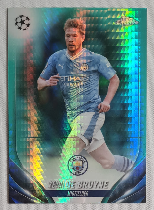 Kevin de Bruyne - 2024 Topps Chrome #85 Manchester City Aqua Refractor