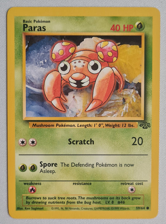 Paras - 1995,96,98 Pokemon Basic LV8 #46 40HP Rare Excellent condition