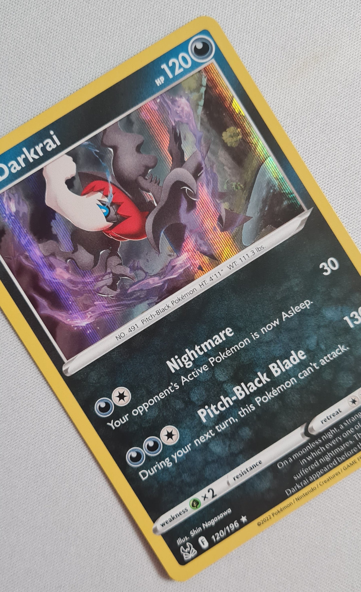 Darkrai - 2022 Pokemon 120/196 Basic HP120 Holo