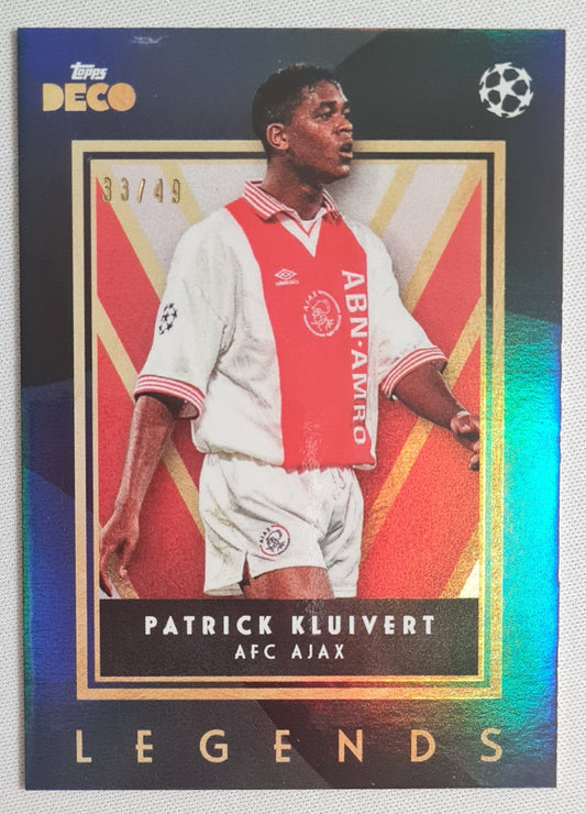 Patrick Kluivert - 2023 Topps Deco Champions League Ajax FC Amsterdam Blue /49