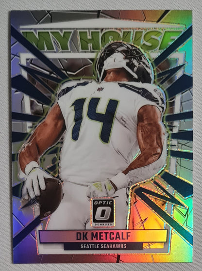 DK Metcalf - 2023 Panini Donruss Optic Footbal - Prizm #8 - Seattle Seahawks MY HOUSE ! Silver Prizm