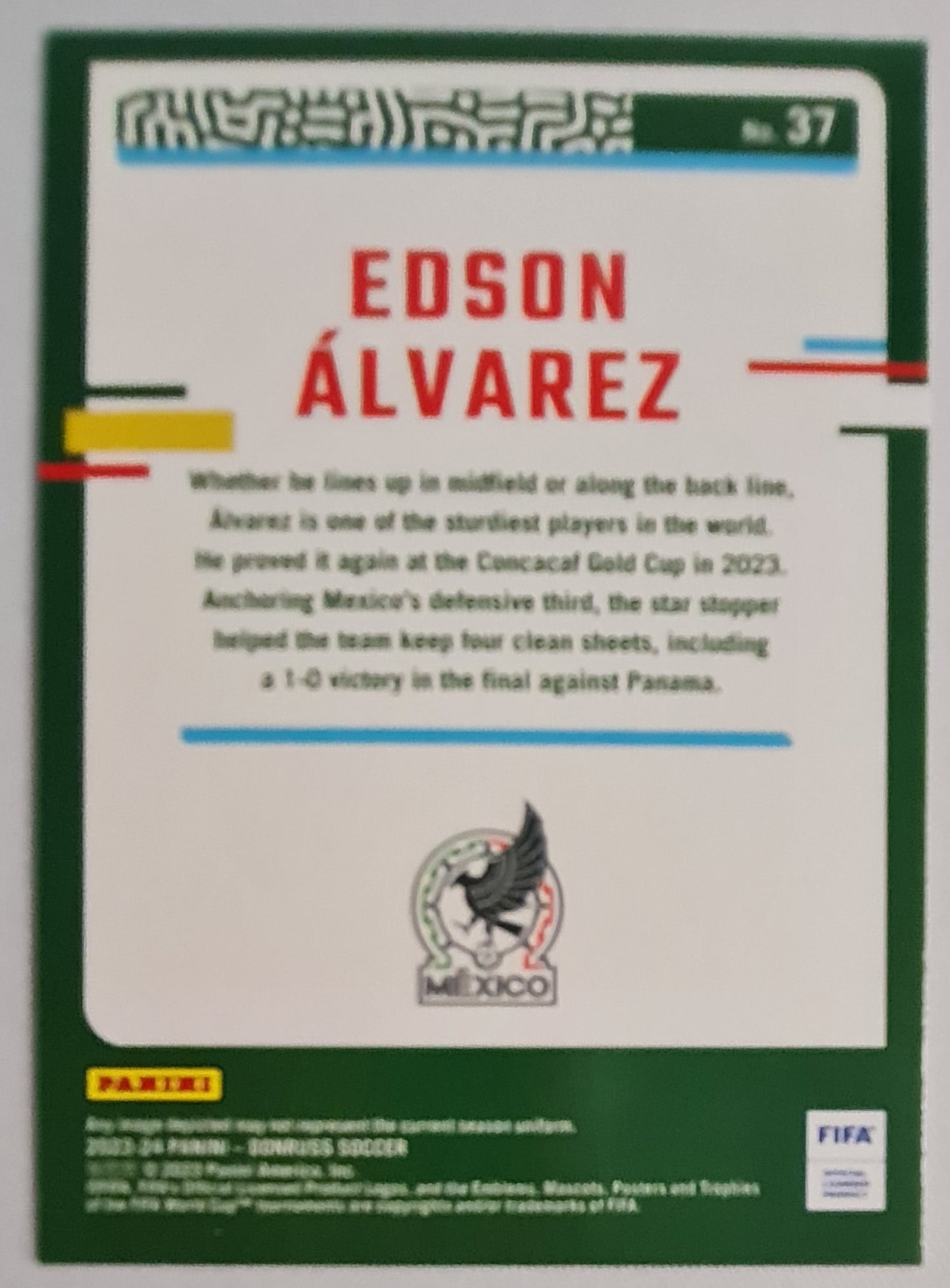 Edson Alvarez - 2023/24 Panini Donruss Soccer #37 cracked ice