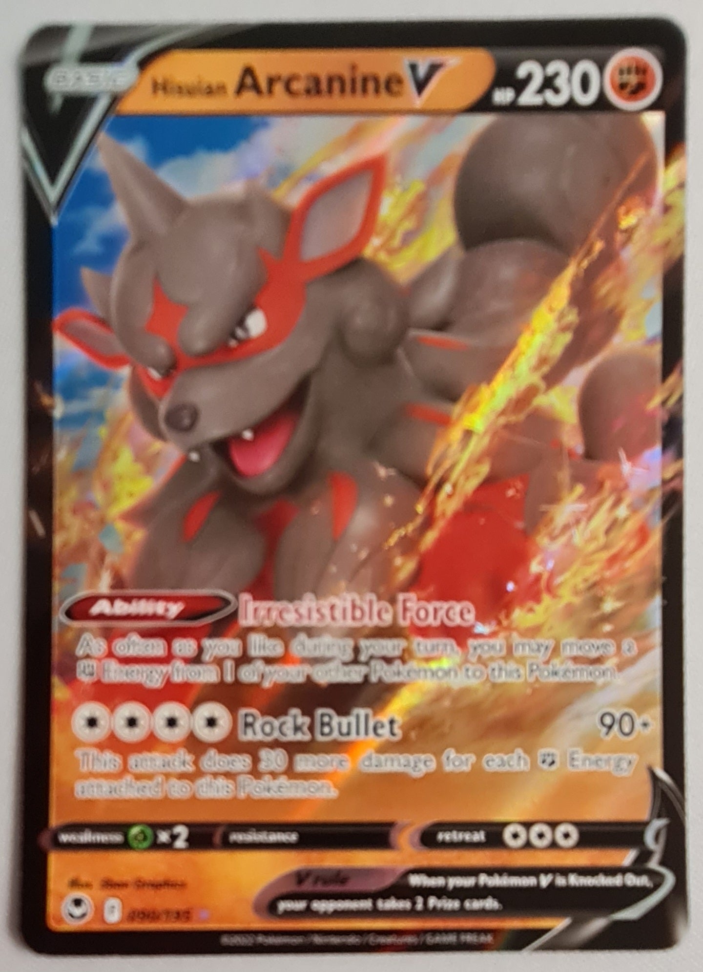Hisuian Arcanine - 2022 Pokemon HP230 Basic 090/195