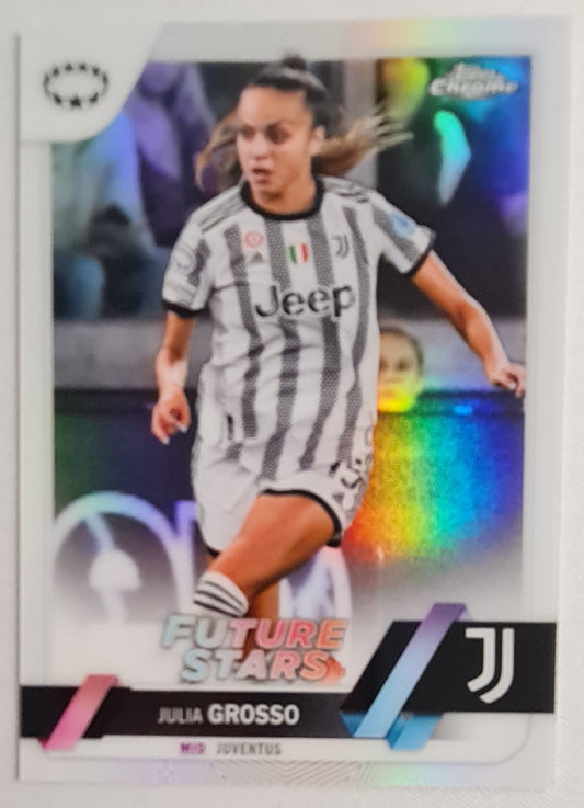 Julia Grosso - 2023 Topps Chrome Juventus Women #92 Future Stars Champions League Refractor