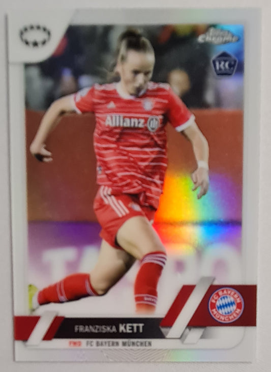 Franziska Kett - 2023 Topps Chrome #95 (RC) FC Bayern Munchen Women Champions League Refractor