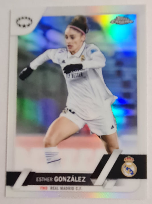Esther Gonzalez - 2023 Topps Chrome #42 Real Madrid Women Champions League Refractor