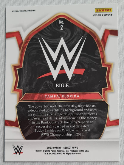 Big E - 2023 Panini Select WWE #2 Concourse Red/Blue