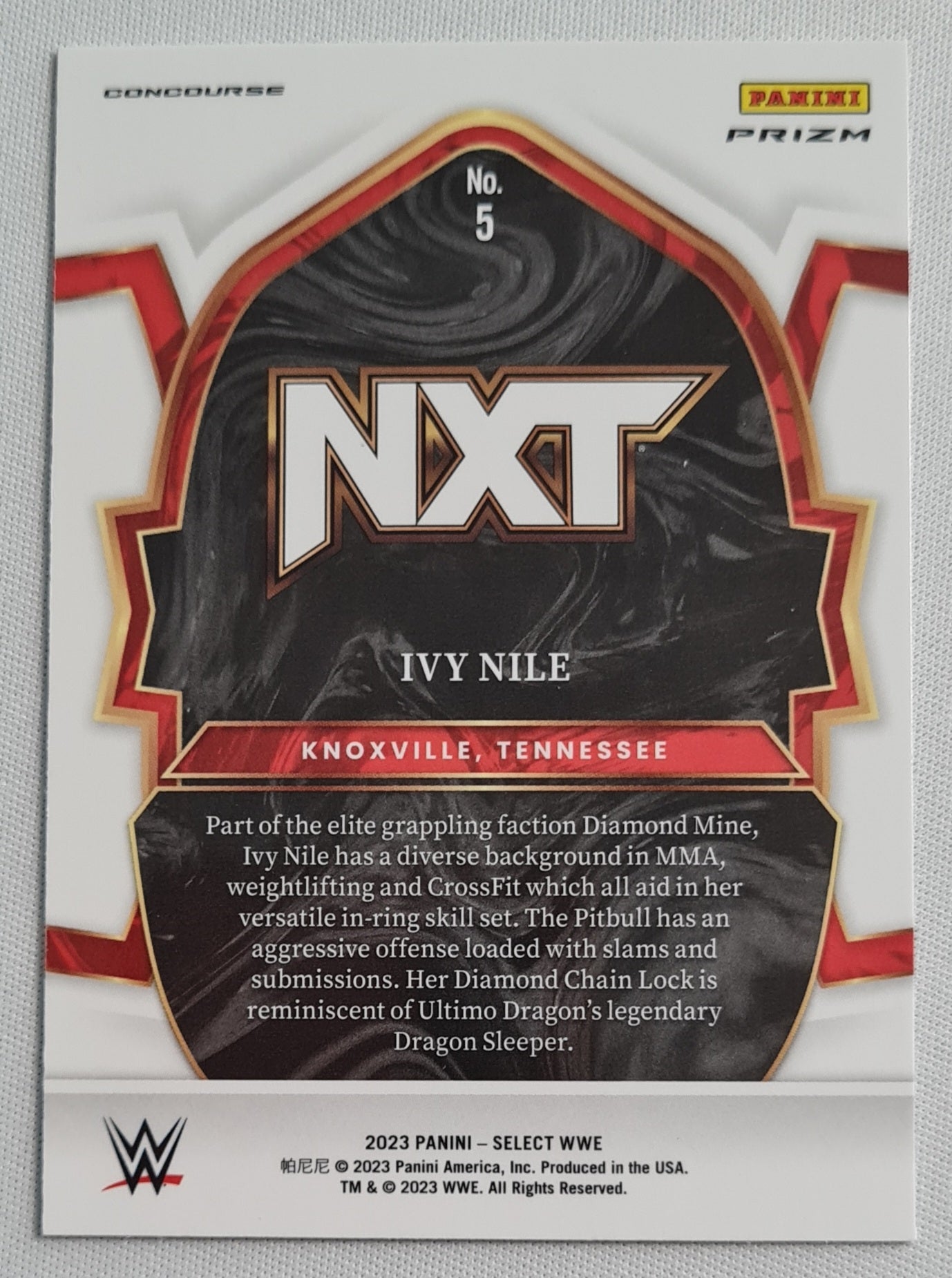 Ivy Nile - 2023 Panini Select WWE Prizm #5 NXT Wrestling Concourse Red/Blue