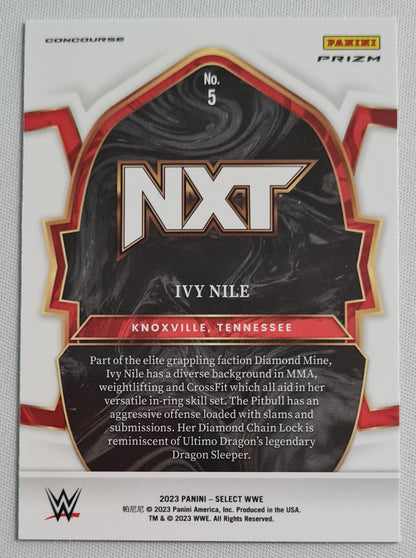 Ivy Nile - 2023 Panini Select WWE Prizm #5 NXT Wrestling Concourse Red/Blue