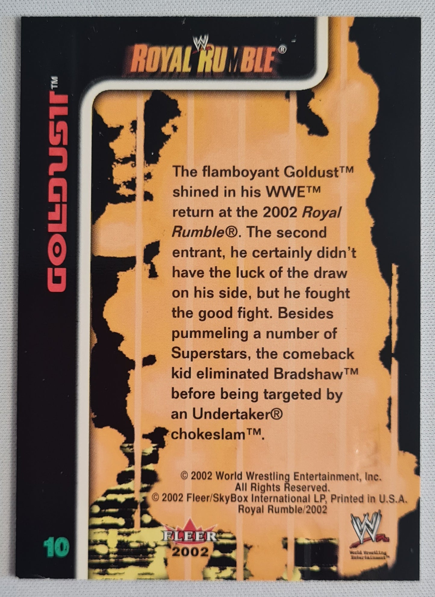 Golddust - 2002 Fleer Royal Rumble moments #10 WWE Superstar