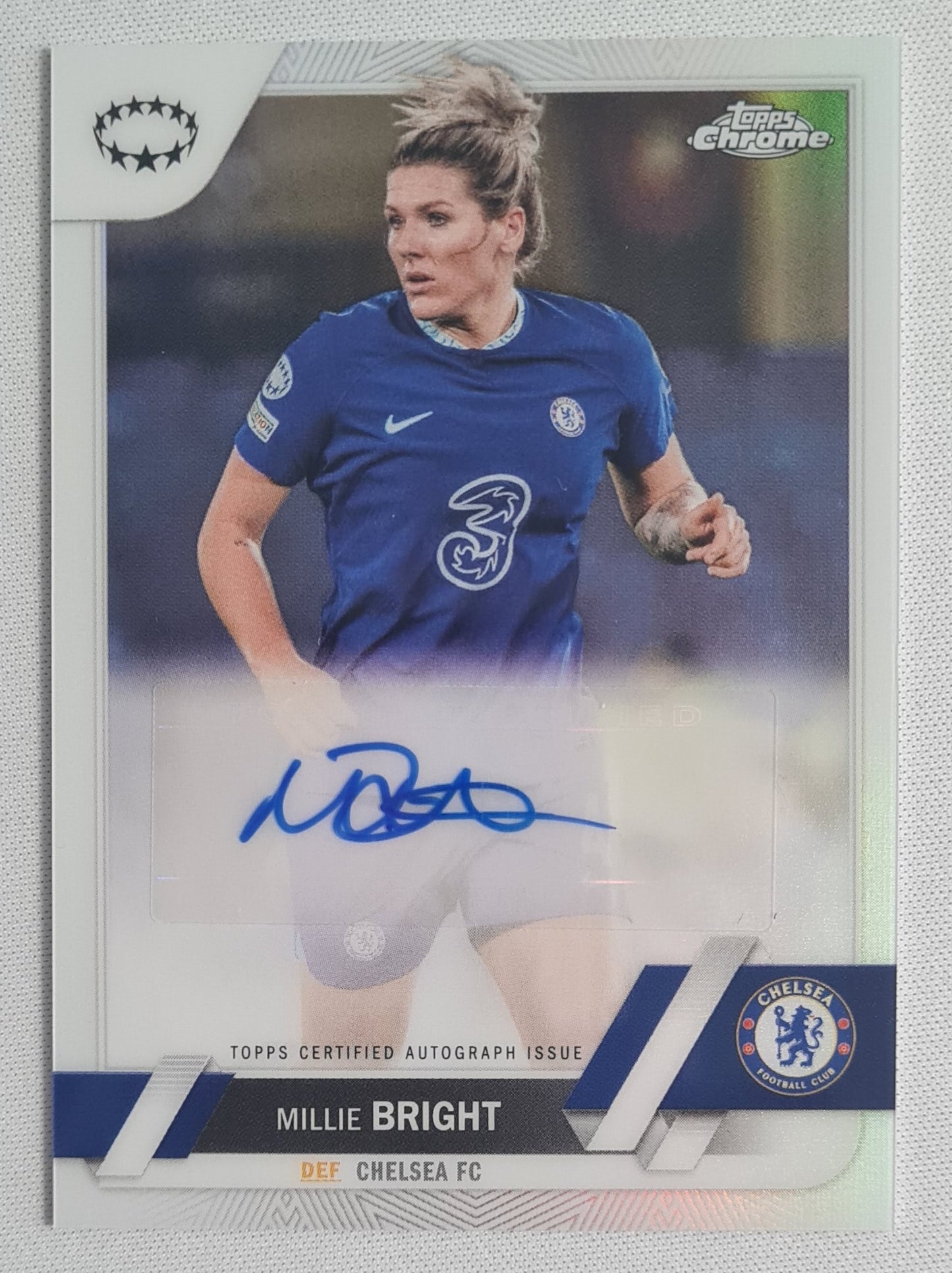 Millie Bright - 2023 Topps Chrome Women Champions League Chelsea FC #A-MB Autograph