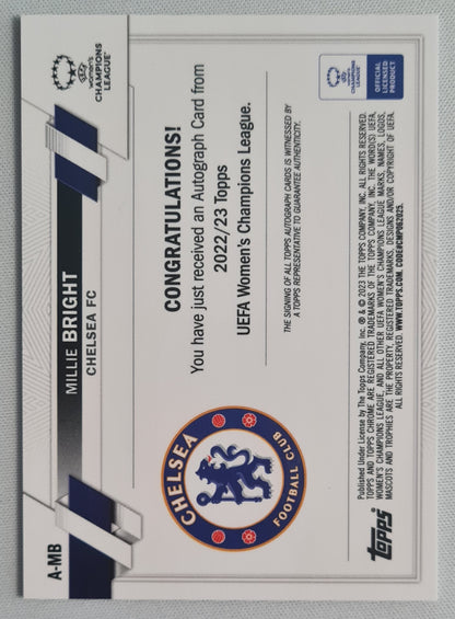 Millie Bright - 2023 Topps Chrome Women Champions League Chelsea FC #A-MB Autograph