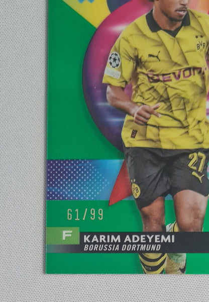 Karim Adeyemi - 2024 Topps Finest Borussia Dortmund BVB #122 CL /99 Green