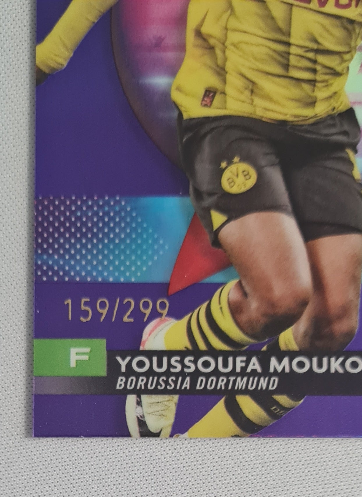 Youssoufa Moukoko - 2024 Topps Finest Borussia Dortmund BVB #95 CL /299 Purple