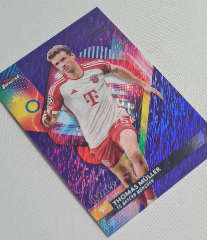 Thomas Muller - 2024 Topps Finest FC Bayern Munchen #11 CL /199 Purple Shimmer