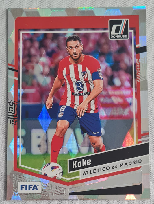 Koke - 2023 Panini Donruss Soccer #108 Atletico de Madrid Cracked Ice