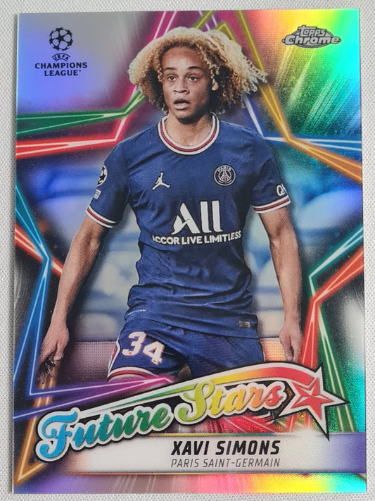 Xavi Simons - 2022 Topps Chrome Future Stars CL #FS-7 PSG