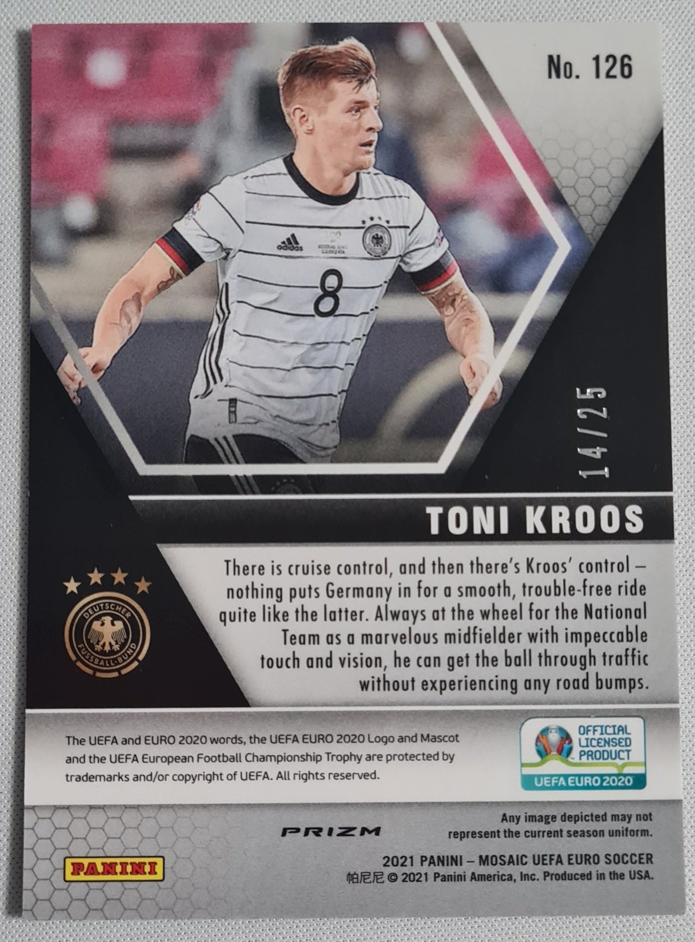 Toni Kroos - 2021 Panini Mosaic Uefa Euro Soccer #126 /25 Silver Circles
