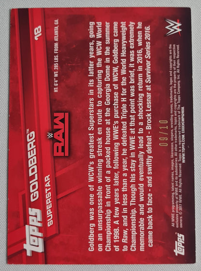 Goldberg - 2017 Topps WWE Superstar RAW /10