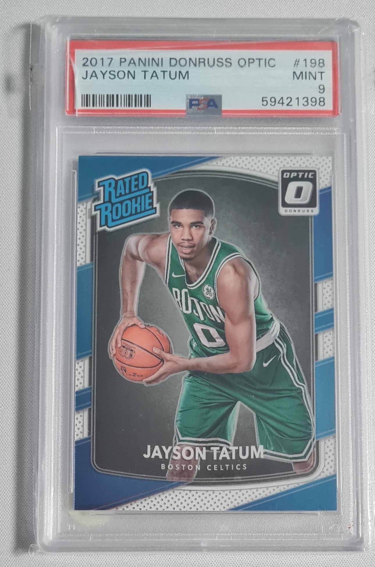 Jayson Tatum - 2017 Panini Donruss Optic #198 Rated Rookie PSA 9