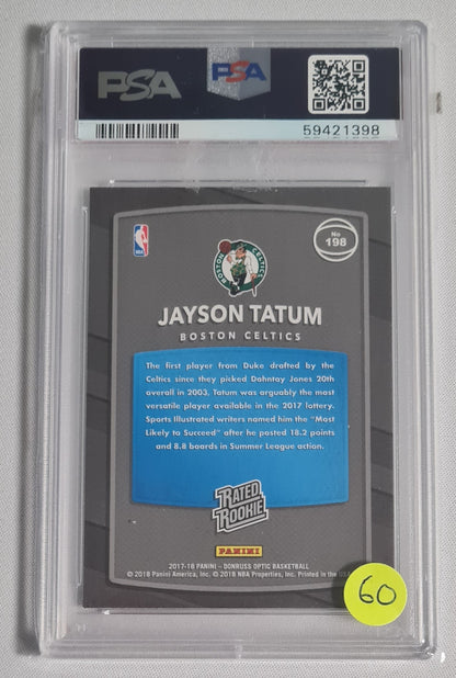 Jayson Tatum - 2017 Panini Donruss Optic #198 Rated Rookie PSA 9