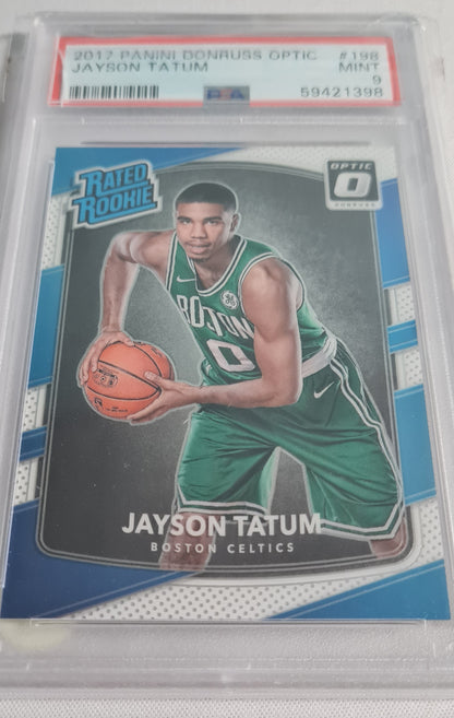 Jayson Tatum - 2017 Panini Donruss Optic #198 Rated Rookie PSA 9