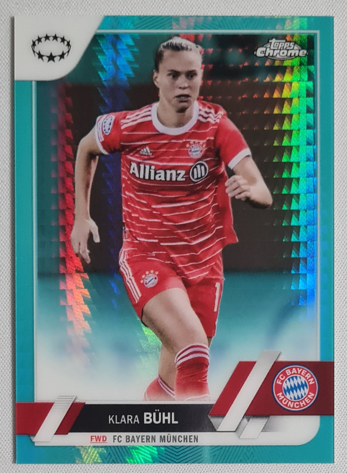 Klara Buhl - 2023 Topps Chrome #27 FC Bayern Munchen(CL) Aqua Refrector