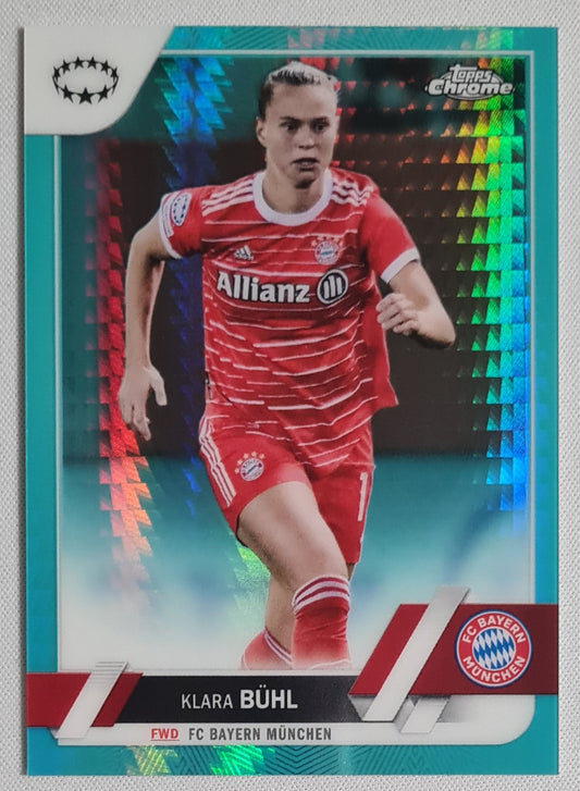 Klara Buhl - 2023 Topps Chrome #27 FC Bayern Munchen(CL) Aqua Refrector