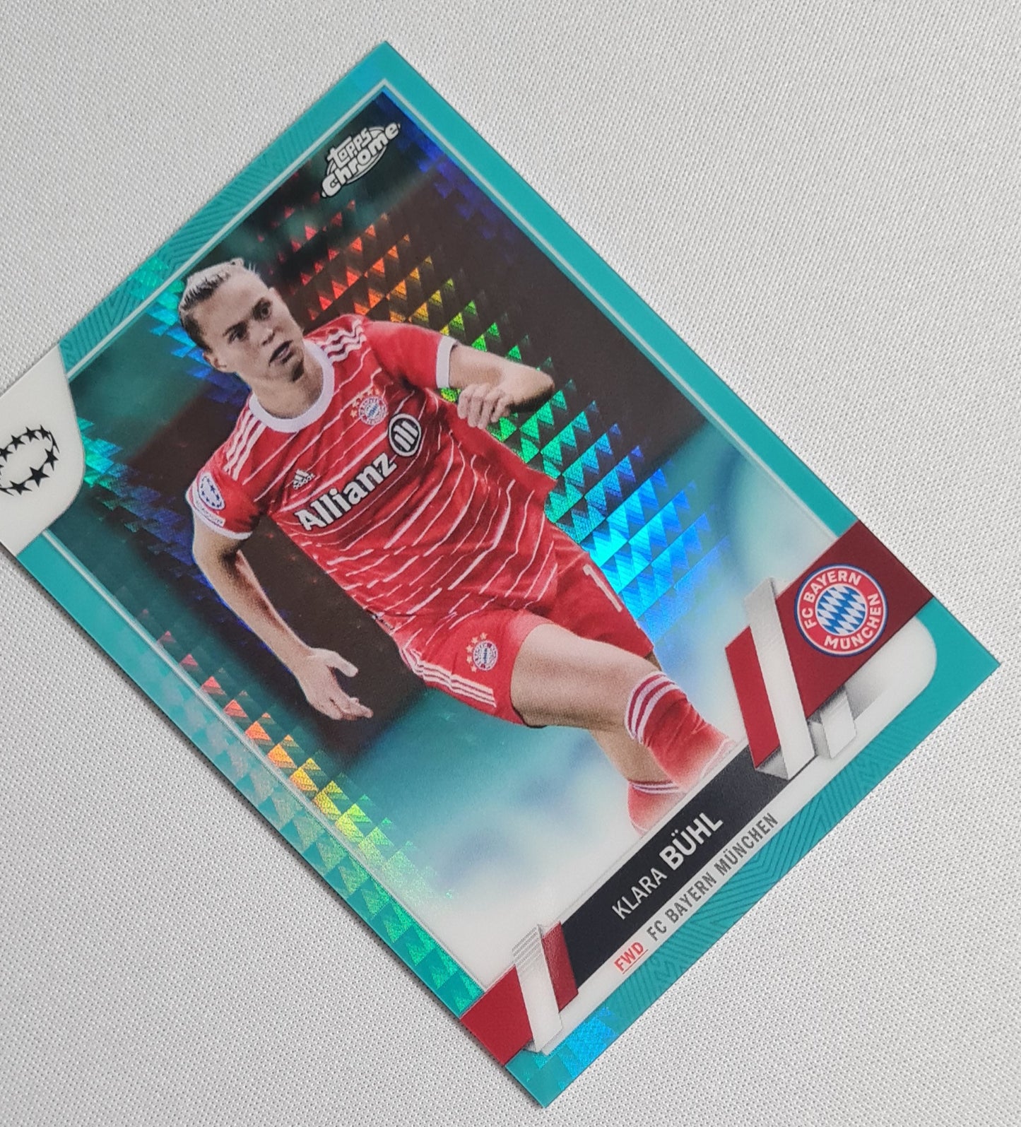 Klara Buhl - 2023 Topps Chrome #27 FC Bayern Munchen(CL) Aqua Refrector