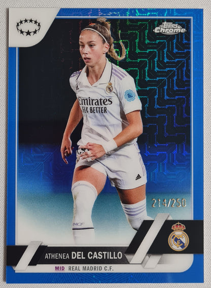 Athenea Del Castillo - 2023 Topps Chrome #22 Real Madrid C.F. (CL) /250 Blue