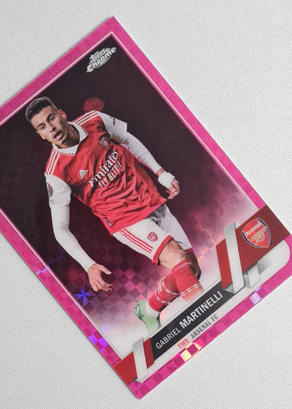 Gabriel Martinelli - 2023 Topps Chrome #57 Arsenal FC Pink X-Fractor /250