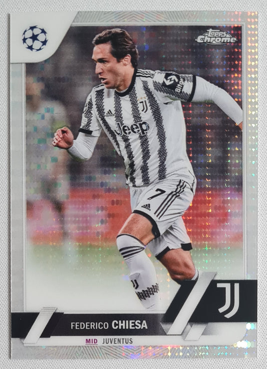 Federico Chiesa - 2023 Topps Chrome #83 Pulsar Refractor Juventus (CL)