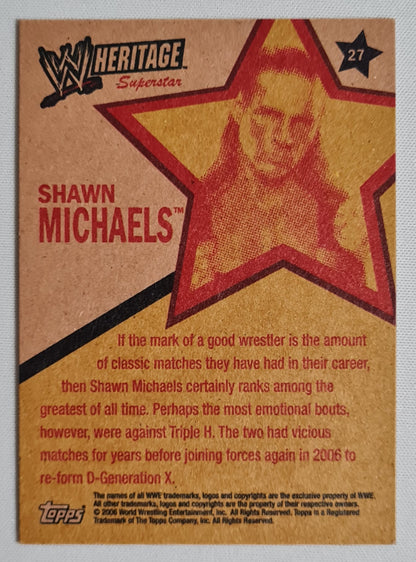 Shawn Michaels - 2006 Topps Heritage #27  WWE Superstar