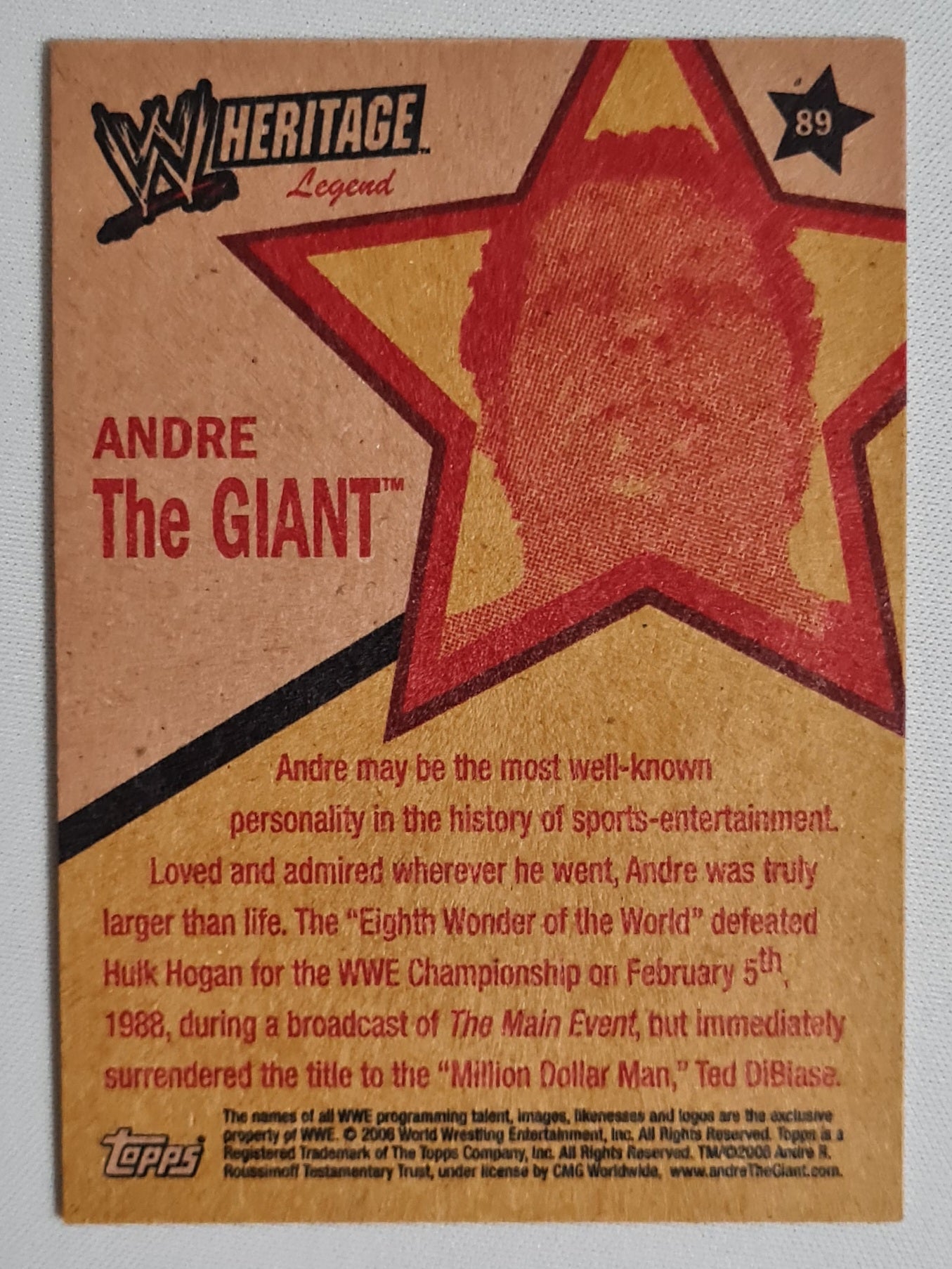 Andre The Giant - 2006 Topps Heritage #89 WWE Superstar