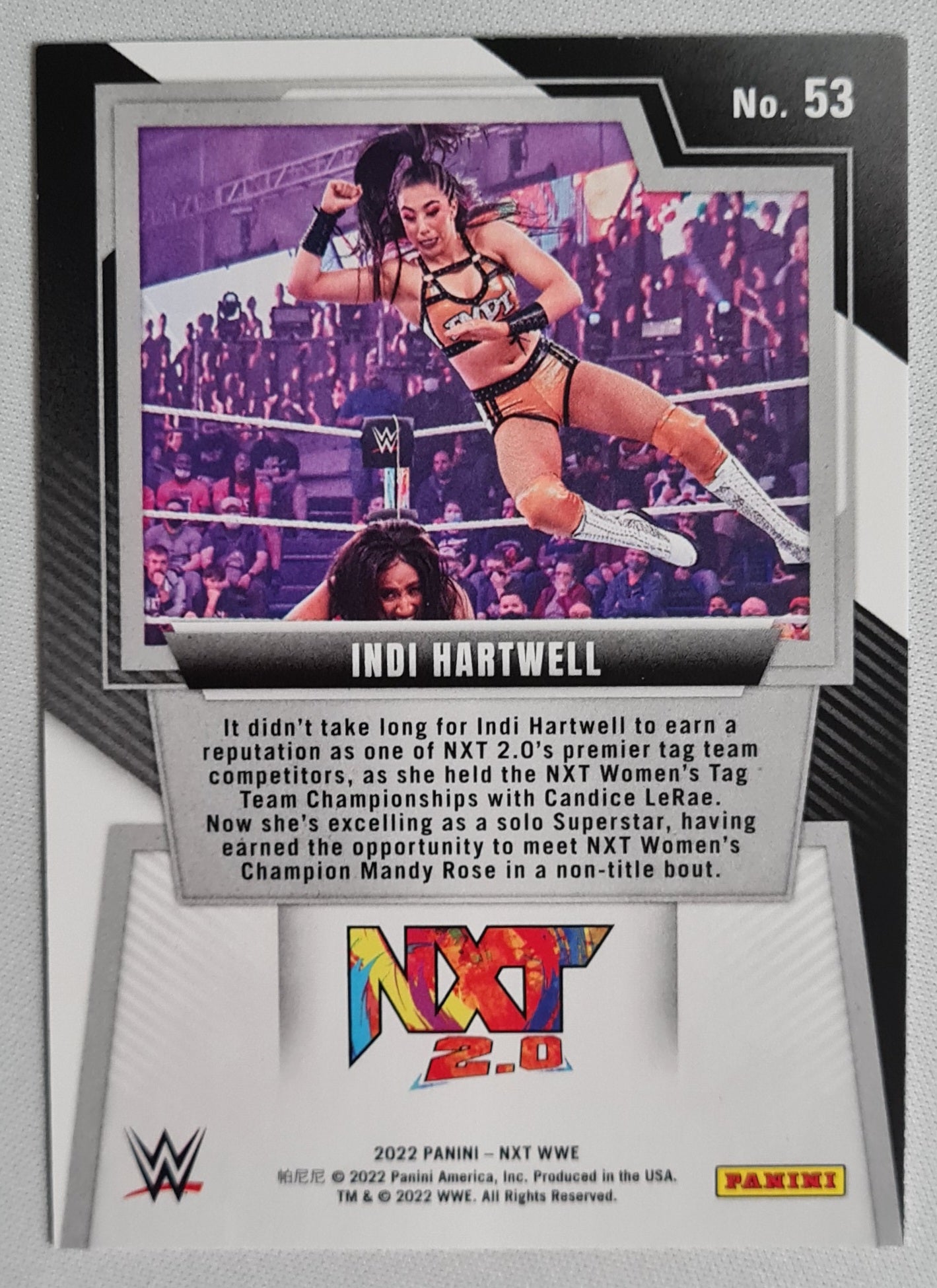 Indi Hartwell - 2022 Panini NXT 2.0 WWE #53 Green Parallel