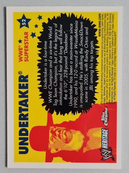 Undertaker - 2006 Topps Chrome Heritage #52 WWE Wrestling Superstar