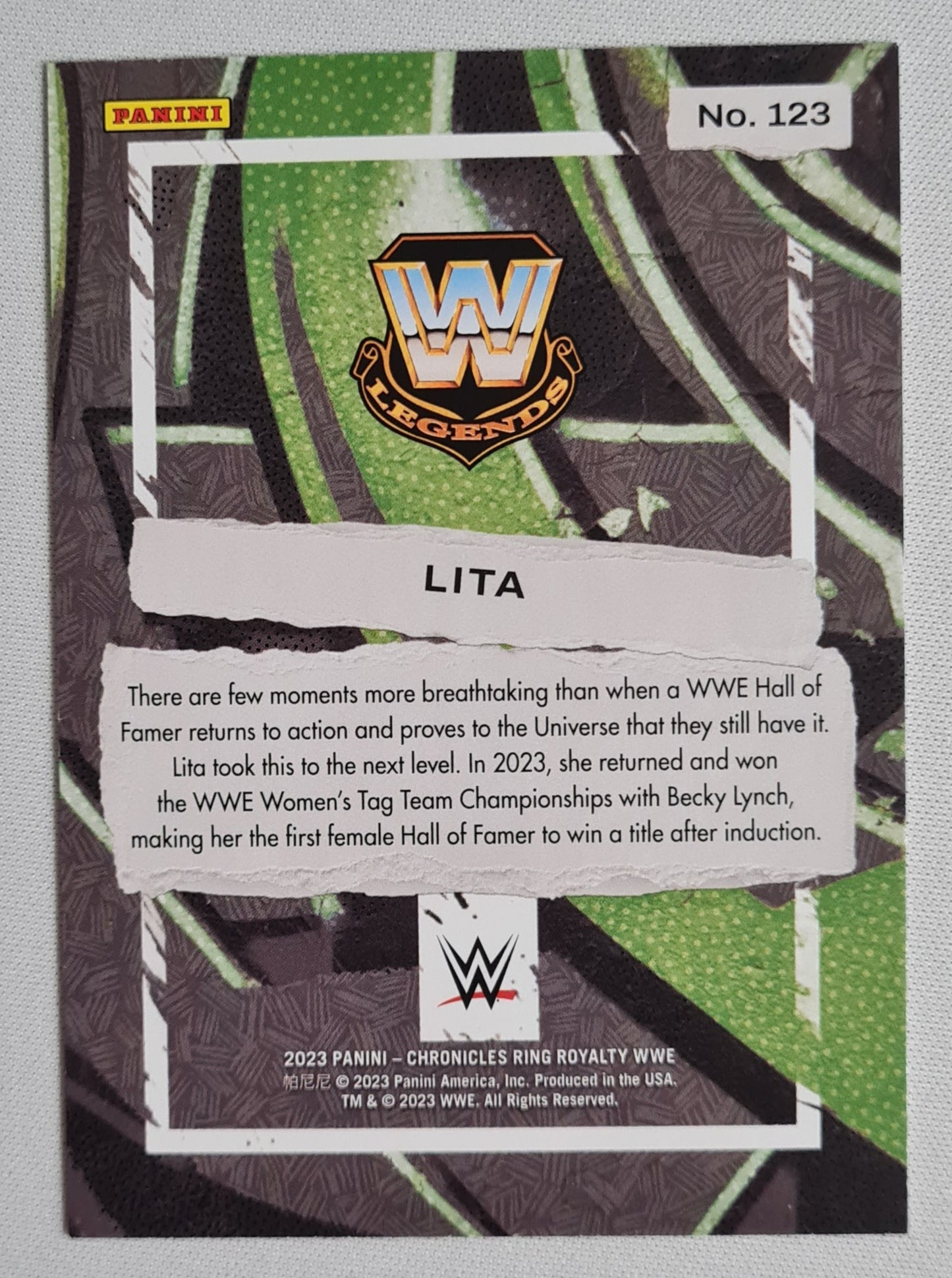 Lita - 2023 Panini Chronicles Ring Royalty WWE #123