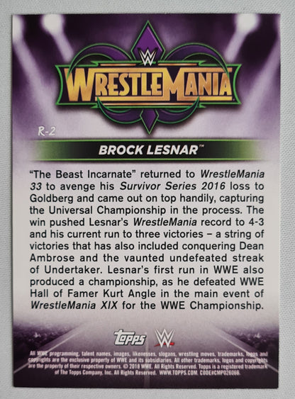 Brock Lesnar - 2018 Topps WWE Road to Wrestlemania #R-2