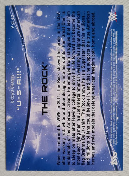 The Rock - 2015 Topps WWE Crowd Chants "USA" #9