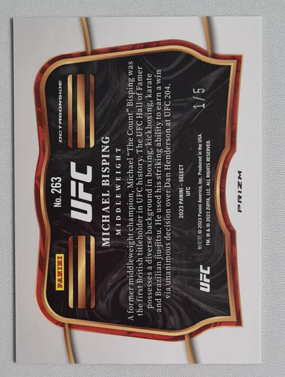 Michael Bisping - 2023 Panini Select UFC #263 Green Prizm /5 (!)